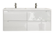 Тумба з умивальником MARSAN LOUISE 1200(2) біла LOUISE-T-U1200-M2W фото 2