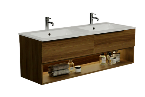 Тумба MARSAN CHESTER WOOD 1200 Варіант 9 + Раковина MODESTE 1200(2) CHESTERWOOD-TU-1200-V9W фото
