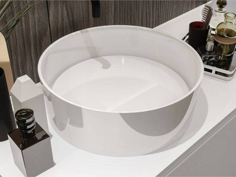 Умивальник накладний  LOLA 15*45*45 Глянець Білий 0000640 15451 фото