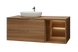 Тумба MARSAN CHESTER WOOD 1100 Варіант 3 + Стільниця WOOD 1100 під настільний умивальник ліва / права CHESTERWOOD-TU1100-V3STW фото 1