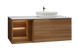 Тумба MARSAN CHESTER WOOD 1100 Вариант 3 + Столешница стеклянная 1100 под настольный умывальник левая/правая CHESTERWOOD-TS1100-V3SS фото 2