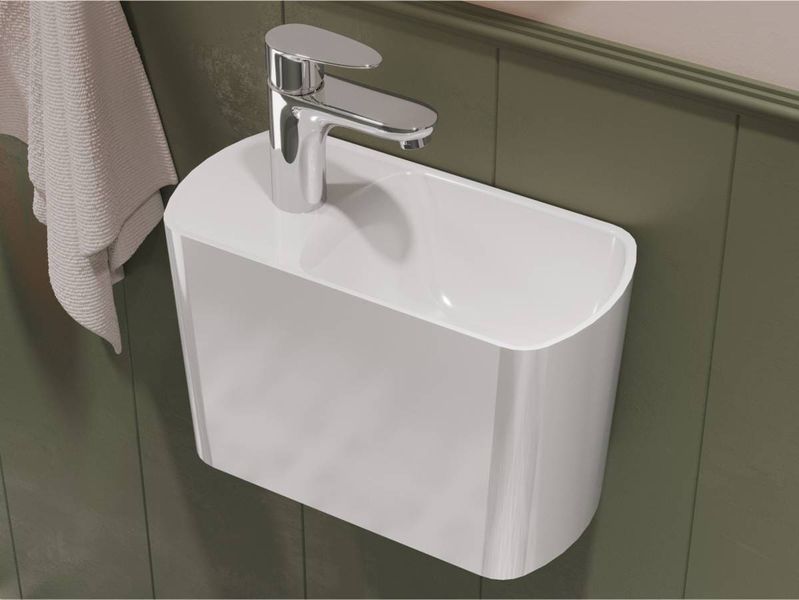 Умивальник підвісний HELIX R 28*22*45 Глянець Білий 0001549 15612 фото Умивальник підвісний HELIX R 28*22*45 Глянець Білий 0001549 15612 фото