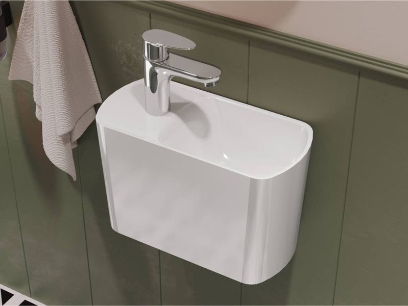 Умивальник підвісний HELIX R 28*22*45 Глянець Білий 0001549 15612 фото Умивальник підвісний HELIX R 28*22*45 Глянець Білий 0001549 15612 фото