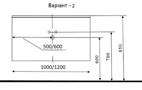 Тумба MARSAN MODESTE NEW 1200 Варіант №2 GLASS без умивальника MODESTE-NEW-V2-GLASS-T1200 фото