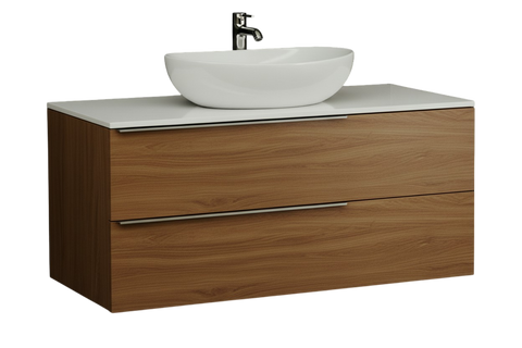 Тумба MARSAN CHESTER WOOD 800 Варіант 2 + Стільниця скляна 800 під настільний умивальник ліва / права / центр CHESTERWOOD-TS800-V2SS фото