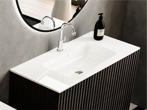 Умивальник на тумбу  DELLA 13,4*100,1*45,1 Глянець Білий 0000166 15392 фото