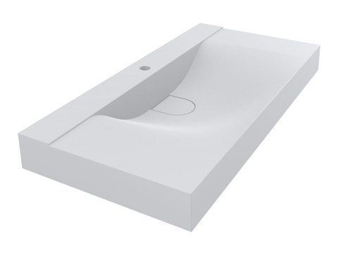 Умывальник подвесной  FLY 14*100*48 Mirasoft Белый 0001084 15505 фото