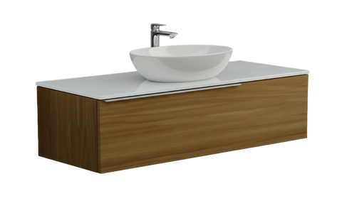 Тумба MARSAN CHESTER WOOD 900 Варіант 10 + Стільниця скляна 900 під настільний умивальник ліва / права / центр CHESTERWOOD-TS900-V10SS фото