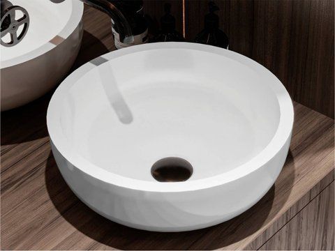 Умивальник накладний  MARK 14*37,5*37,5 Глянець Білий 0002677 15812 фото