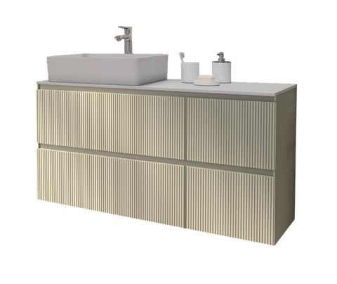 Тумба MARSAN NIKOLET 1200 L/R варіант 2 Деко-1 столешница акриловый камень (матовая) NIKOLET-V2DECO1-SAKT1200 фото