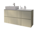 Тумба MARSAN NIKOLET 1200 L/R варіант 2 Деко-1 столешница акриловый камень (матовая)