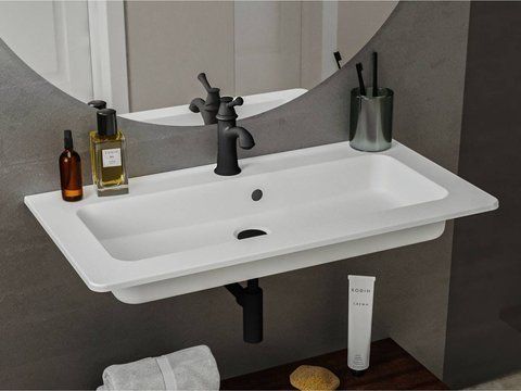 Умивальник підвісний  ROSTRIKS TRES 11,3*80*42 Глянець Білий 0001540 15667 фото
