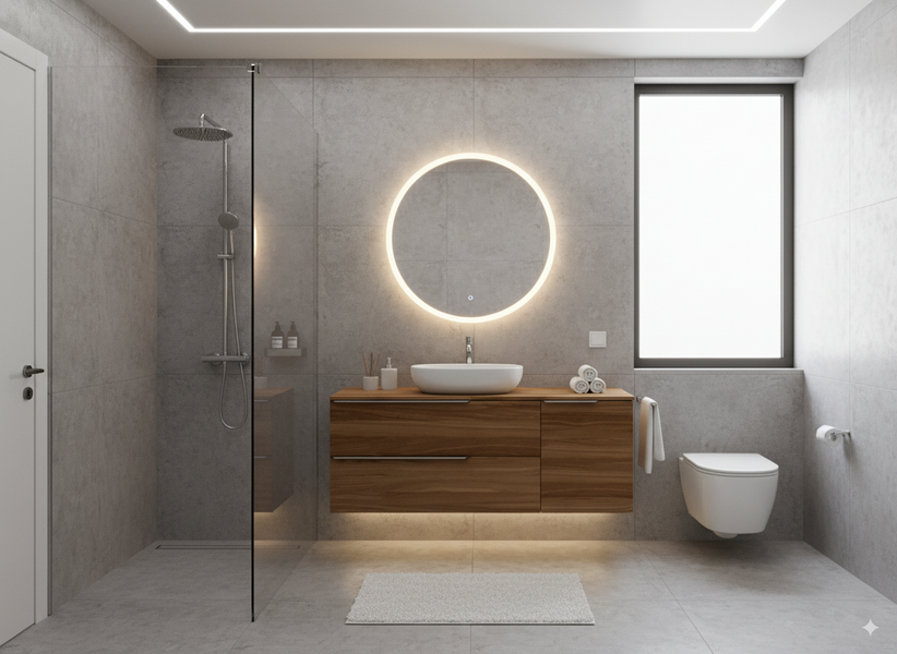 Тумба MARSAN CHESTER WOOD 1100 Вариант 4 + Столешница стеклянная 1100 под настольный умывальник левая/правая CHESTERWOOD-TS1100-V4SS фото