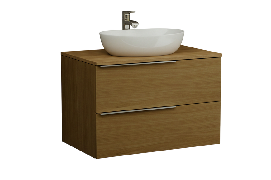 Тумба MARSAN CHESTER WOOD 700 Варіант 2 + Стільниця WOOD 700 під настільний умивальник ліва / права / центр CHESTERWOOD-TU700-V2STW фото