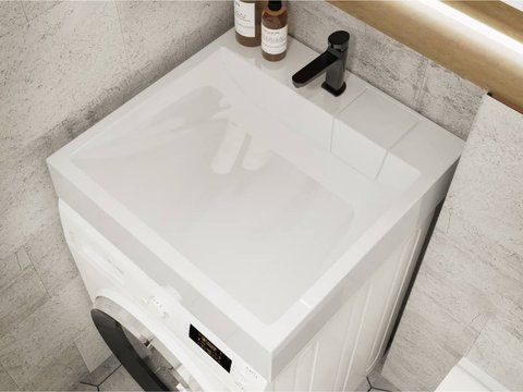 Умивальник над пральною машиною TALLINN 12*60,3*59,8 Глянець Білий 0000248 15396 фото