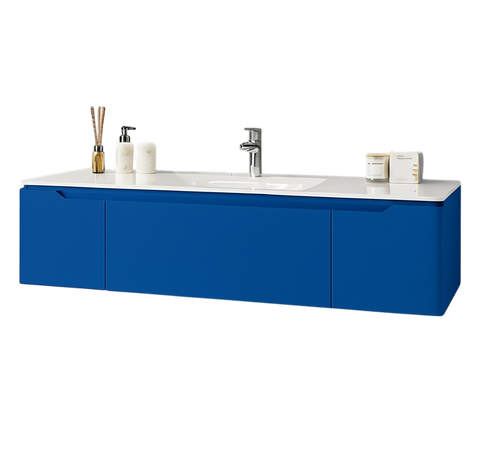 Тумба MARSAN MARTIN NEW 1300 Варіант №5 + Раковина R25 скляна Квадро/Еліс 1300 MARTIN-NEW-V5-TUS1300T фото