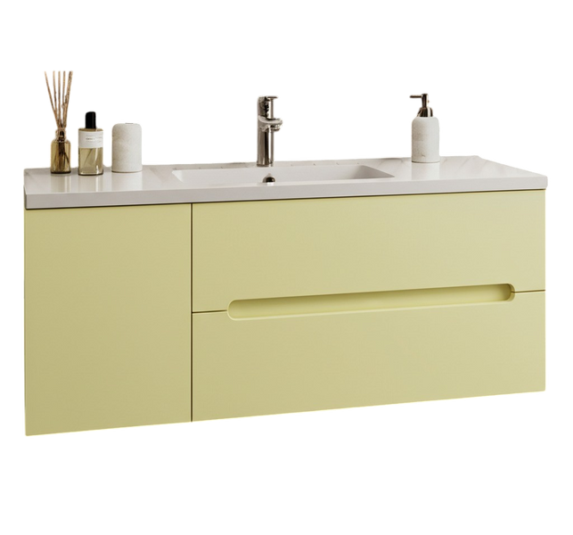 Тумба MARSAN MODESTE NEW 1200 Варіант №2 зелена + Раковина MODESTE 1200 MODESTE-NEW-V2-TU1200GR фото