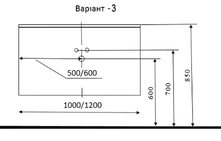 Тумба MARSAN MODESTE NEW 1200 Варіант №3 Деко 1 без умивальника MODESTE-NEW-V3-D1-T1200 фото