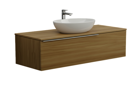Тумба MARSAN CHESTER WOOD 1000 Варіант 10 + Стільниця WOOD 1000 під настільний умивальник ліва / права / центр CHESTERWOOD-TU1000-V10STW фото
