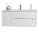 Тумба MARSAN MODESTE NEW 1200 Вариант №2 біла + Раковина MODESTE 1200 MODESTE-NEW-V2-TU1200W фото