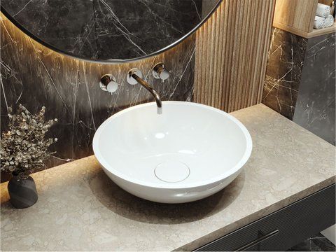 Умивальник накладний PALERMO 17,4*49,7*49,7 Глянець Білий 0000230 15349 фото