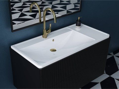 Умивальник на тумбу SACRAMENTO 12,4*100,1*48,1 Глянець Білий 0000234 15350 фото