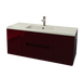 Тумба MARSAN MODESTE NEW 1000 Варіант №3 бордова + Раковина MODESTE 1000 MODESTE-NEW-V3-TU1000W фото