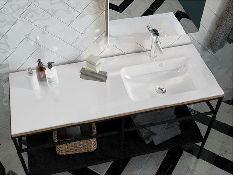 Умивальник над пральною машиною  DELLA R 13,4*120*45,1 Глянець Білий 0000912 15464 фото