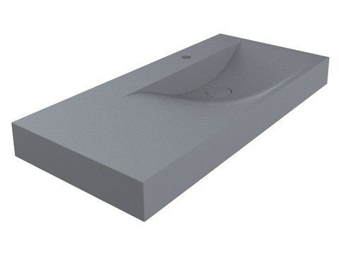 Умивальник підвісний  VIOLA R 12,2*100*46 Сірий 8813431 17354 фото