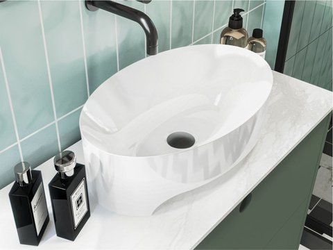 Умивальник накладний  EVORA 15*50*32 Глянець Білий 0000189 15354 фото