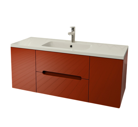 Тумба MARSAN MODESTE NEW 1200 Варіант №3 теракот + Раковина MODESTE 1200 MODESTE-NEW-V3-TU1200T фото