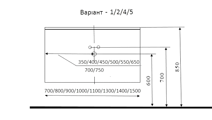 Тумба MARSAN MARTIN NEW 1400 Варіант №5 + Стільниця акриловий камінь 1400 з умивальником КВАДРО/ЕЛІС MARTIN-NEW-V5-TUS1400B фото