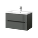 Тумба MARSAN MODESTE NEW 600 Вариант №1 Деко 1 серая + Раковина MODESTE 600 MODESTE-NEW-D1-TU600G фото