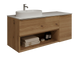 Тумба MARSAN CHESTER WOOD 1300 Варіант 5 + Стільниця скляна 1300 під настільний умивальник ліва/права CHESTERWOOD-TS1300-V5SS фото 2