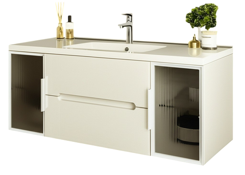 Тумба MARSAN MODESTE NEW 1200 Варіант №3 GLASS без умивальника MODESTE-NEW-V3-GLASS-T1200 фото