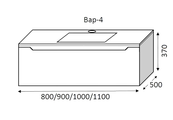 Тумба MARSAN MARTIN NEW 900 Вариант №4 + Раковина R25 стеклянная Квадро/Елис 900 MARTIN-NEW-V4-TUS900T фото