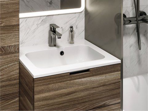 Умивальник на тумбу DELLA 13,4*50,1*45,1 Глянець Білий 0000174 15357 фото