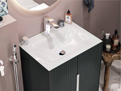Умивальник на тумбу JESSEL 12,4*60*45 Глянець Білий 0000746 15470 фото