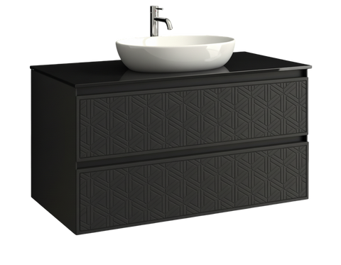Тумба MARSAN NIKOLET 900 варіант №1 Деко 4 + стільниця скло NIKOLET-V1-DECO4-STSMT900 фото