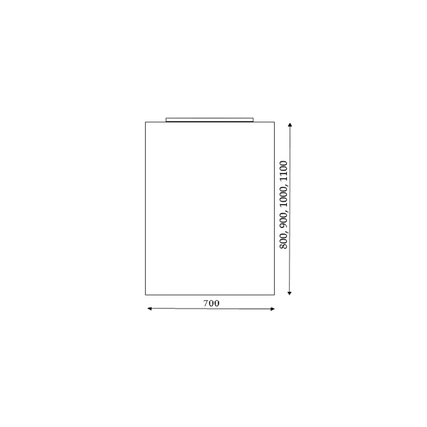 Зеркало MARSAN NIKOLET 700*1100 с LED светильником 800мм NIKOLET-Z700x1100 фото