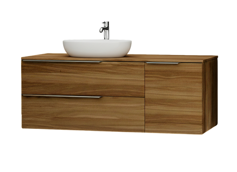 Тумба MARSAN CHESTER WOOD 1200 Варіант 4 + Стільниця WOOD 1200 під настільний умивальник ліва / права CHESTERWOOD-TU1200-V4STW фото