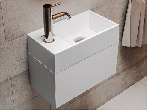 Умивальник на тумбу COPPER 10*40,7*22,3 Глянець Білий 0000162 15360 фото