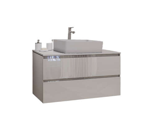Тумба MARSAN NIKOLET 1200 варіант №1 + стільниця скло NIKOLET-V1-SST1200C фото