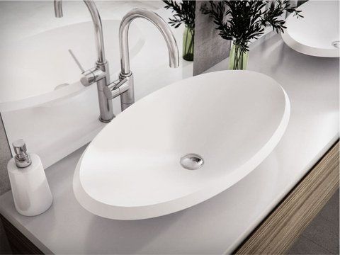 Умивальник накладний LEX R 14,3*69*38 Глянець Білий 0002012 15361 фото