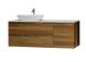 Тумба MARSAN CHESTER WOOD 1200 Варіант 4 + Стільниця акриловий камінь 1200 під настільний умивальник 12 мм ліва/права білий глянець CHESTERWOOD-TS-1200-V4A фото