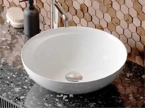 Умивальник накладний  TOBI 13*40*40 Глянець Білий 0002699 17147 фото