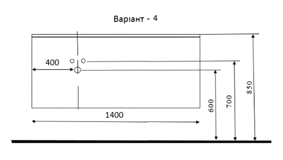 Тумба MARSAN MODESTE NEW 1400 Варіант №4 GLASS Деко 3 без умивальника MODESTE-NEW-V4-GLASS-D3-T1400 фото