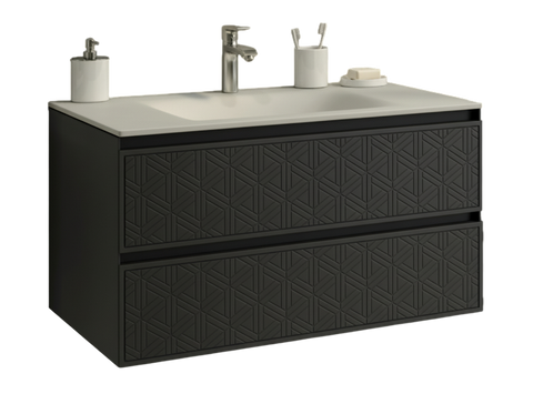 Тумба MARSAN NIKOLET 1000 варіант №1 Деко 4 (без умивальника/стільниці) NIKOLET-V1-DECO4-T1000 фото