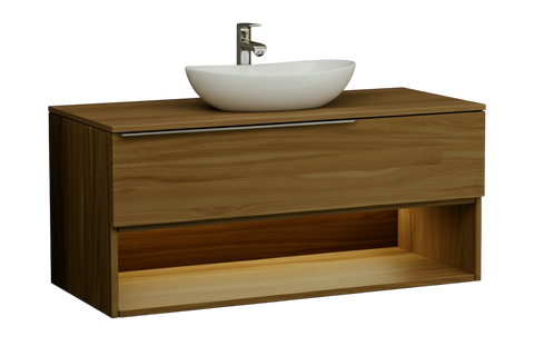 Тумба MARSAN CHESTER WOOD 800 Варіант 1 + Стільниця WOOD 800 під настільний умивальник ліва / права / центр CHESTERWOOD-TU800-V1STW фото