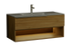 Тумба MARSAN CHESTER WOOD 1000 Вариант 1 + Раковина стеклянная КВАДРО 1000 CHESTERWOOD-TU1000-V1S фото